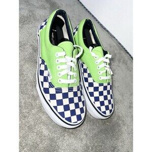 Vans Checkered Board Shoes Black Neon Green size 7.5 Men’s